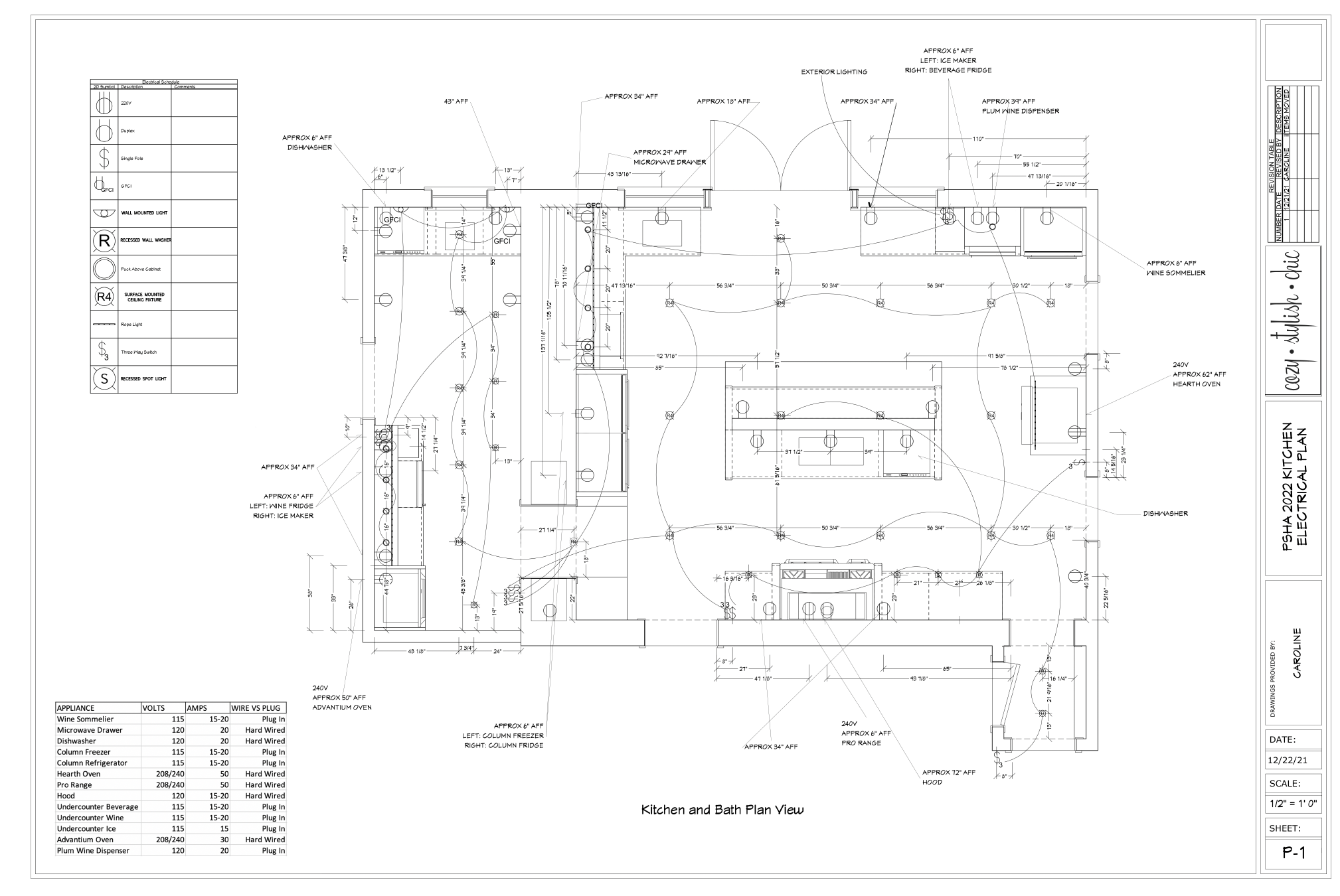 Electrical Plan - Pasadena kitchen designer Jeanne K Chung | Cozy Stylish Chic